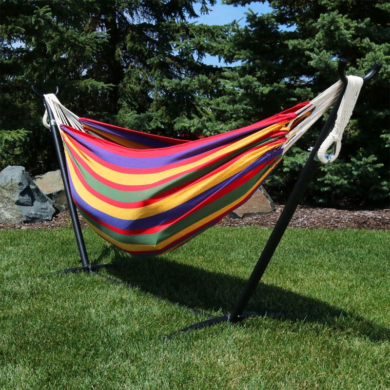 Sunnydaze Large Double Brazilian Hammock with Stand and Carrying Case - 400 lb Weight Capacity, 3 of 16