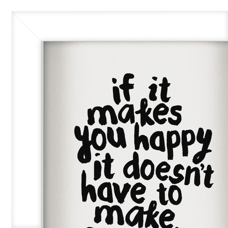 Americanflat Minimalist Motivational If It Makes You Happy It Doesnt Have To Make Sense To Others' By Motivated Type Shadow Box Framed Wall Art, 4 of 10