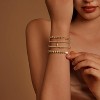 Gold Bracelets for Women 14K Gold Plated Cross Bracelet Strand Bead Ball Bracelets stack Set Chunky Chain Bracelet Trendy - 2 of 4