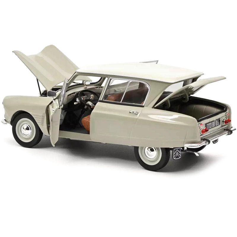 1965 Citroen Ami 6 Pavos White with Beige Top 1/18 Diecast Model Car by Norev, 3 of 4