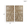 Chery Life 2-piece Wood Panel Wall Decor Set with palm leaf design in a natural wood tone - 3 of 4