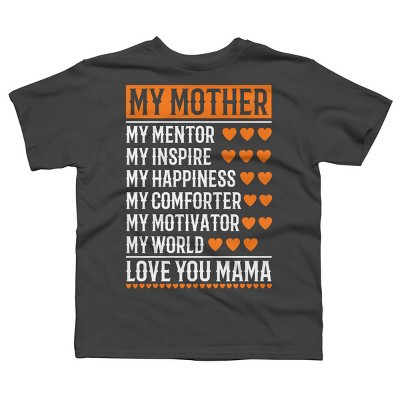 Boy's Design By Humans Best Mother Description Hearts By OlaFami T-Shirt
