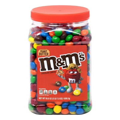 M&M'S Peanut Butter Milk Chocolate Christmas Candy, Party Size, 34 oz  Resealable Bulk Candy Bag