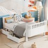Whisen Modern and Elegant Twin Size Wood Platform Bed with Rails for Girls and Boys - 2 of 4