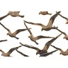 Metal Bird Flying Flock Of Wall Decor Gold - Olivia & May: Iron Sculpture, Coastal Style, Indoor Display - 3 of 4