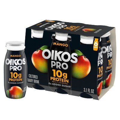 OIKOS Pro Mango Traditional Yogurt Drink - 18.6 fl oz/6ct Cups