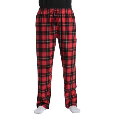 #followme Men's 100% Cotton Flannel Pajamas - Buffalo Plaid Pajama Pants for Men - Lounge & Sleep PJ Bottoms