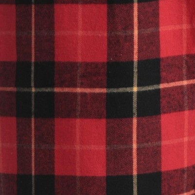 red black plaid 100% cotton flannel