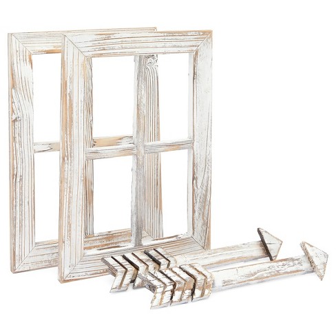 4 piece window frame wall decor