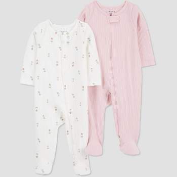 Carter's Just One You® Baby Girls' 2pk Floral Sleep N' Play - Pink/Ivory