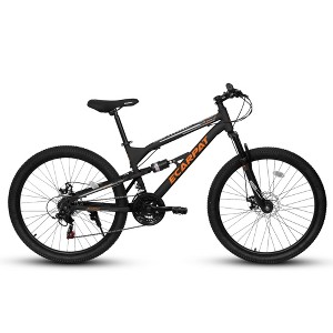RISOKEYS 26Inch Adult Mountain Bike,21 Speeds Dual Suspension Mountain Bike with High-Carbon Steel Frame and Disc Brakes,for Trail Commuting - 1 of 4