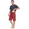 Ashford & Brooks Men's Woven Short Sleeve Jersey Top & Pajama Shorts Set - 2 of 4