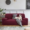 PiccoCasa High Stretch Solid Polyester Sofa Slipcovers with One Pillowcase - 2 of 3