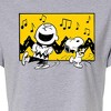 Women's - Peanuts - Charlie And Snoopy Dance Time Cropped Graphic T-Shirt - 2 of 4