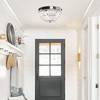 Parrot Uncle 13.8" Modern Silver Crystal Flush Mount Ceiling Light For Entrance Hallways - 2 of 4