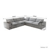 WJShome 5 pcs Cloud Modular Sectional Sofa for Livingroom,120.45inch Down Filled Convertible Couches for Office Apartment,V Shaped - 2 of 4