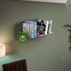 SEVOBAL Utility Storage Shelves Bookshelf Single Wide Floating Shelf, Contemporary Wall-Mounted Storage for Living Room, Pink, 27"*5"*2" - 2 of 4