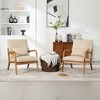 XIYUYEU Modern Accent Chair, Solid Wood Padding Lounge Armchairs with a pillow, Side Chairs for Living Room, Bedroom, Guest Room - 4 of 4