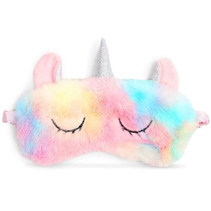 Glamlily Unicorn Sleep Eye Mask Travel Sleeping Eye Mask Cover for Kids in Tie-Dyed 7.5 x 6 In - 1 of 4