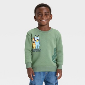 Toddler Boys' Bluey Bingo Fleece Sweatshirt - Green - 1 of 4