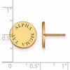 Black Bow Jewelry 14k Yellow Gold Plated Sterling Silver Alpha Sigma Tau Greek Life Stud Earrings - 2 of 3