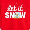 SpongeBob SquarePants Let It Snow Cropped Long Sleeve T-Shirt - Red - Large - 2 of 3
