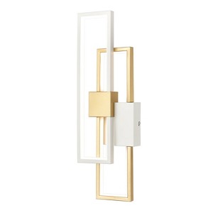 Claxy Gold LED Wall Sconce Modern Rectangle - 1 of 4