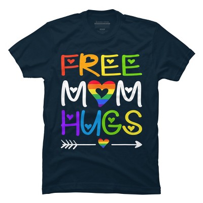 Adult Design By Humans Rainbow Free Mom Hugs Pride Arrow By Avocato T-Shirt