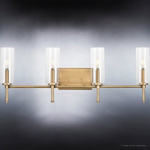 Urban Ambiance Luxury Contemporary Bath Light 11.5''H x 31.625''W,  Olde Brass Finish,  Parkes Collection, UHP4227 - 1 of 4