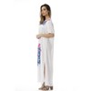 Riviera Sun Mexican Embroidered Maxi Dress with Double Side Slits - 2 of 3