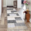 Indoor Modern Geometric Patchworked Area Rugs for Bedroom Living Room, Washable Non Slip Contemporary Carpet for Home Office - 2 of 4