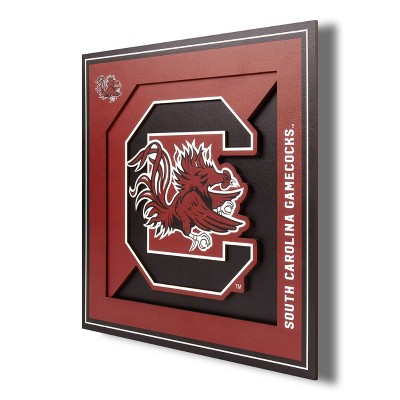 NCAA South Carolina Gamecocks 3D Logo Series Wall Art - 12"x12"