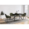 LeisureMod Elega Modern Dining Table Rectangular Tabletop and Durable Black Stainless Steel Base for Kitchen and Dining Room - 2 of 4