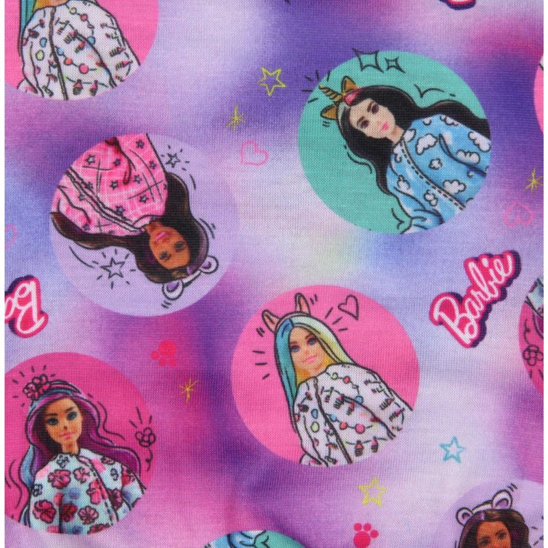 Barbie Girls' Together We Shine Characters Sketch Sleep Pajama Set Shorts Multicolored, 3 of 6