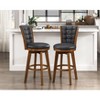 NicBex Dining Chairs Set of 2 Swivel Counter Height Chairs with Button-Tufted and Back Chestnut Finish Solid Wood for Kitchen,Brown - 2 of 4