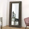 PexFix 31 in. W x 71 in. H Farmhouse Rectangular Solid Wood Framed Full Length Leaning Mirror in Brown - 4 of 4