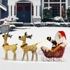 31"& 33"Prelit LED Deer Pulling 33" Sleigh with Santa Warm White Lights - National Tree Company - 2 of 4
