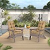 Aoodor Tufted Adirondack Chair Cushion Patio Rocking Chair Cushions Outdoor High Back Cushions with Ties, Water and Fade Resistant (Set of 2) - 2 of 4
