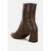 Kaira Metallic Accent Heel High Ankle Boots Women - 3 of 4