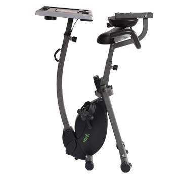 Stamina Products 85-2221 Wirk Ride Exercise Stationary Bike Office Workstation and Standing Desk with Digital Monitor and Device Prop
