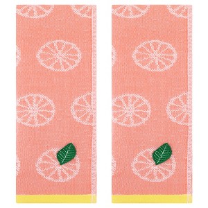 REGALWOVEN Cotton Soft Absorbent Decorative Lemon Fruit Pattern Hand Towel 13" x 29" - 1 of 4