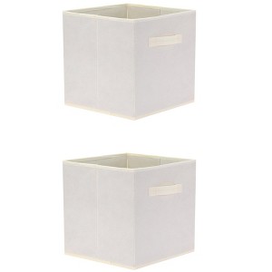REGALWOVEN Shelves Closet Fabric Collapsible Spacious Square Storage Bins with Handles 2 Pcs - 1 of 4