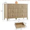 Entryway Fluted 6 Drawers Dresser for Bedroom, 47.2" Wide Modern Chest of Drawers w/ Metal Handle, Wooden Dresser Organizer - 2 of 4