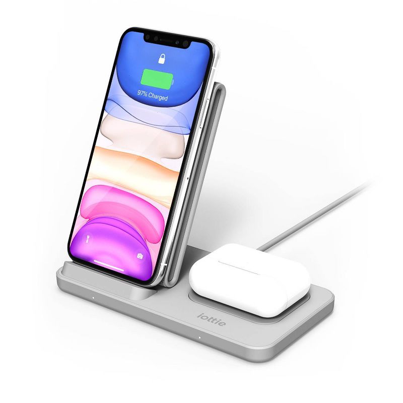 iOttie iON Wireless Duo Charging Stand &#38; Pad for iPhones and Androids - Gray, 5 of 9