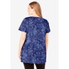 Woman Within Plus Size Perfect Short-Sleeve Scoop-Neck Henley Tunic - 3 of 4