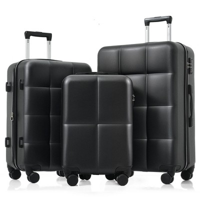 YONWAY 3 Piece Hardshell Luggage Sets Airline Certified Carry-on Luggage with side hook Cup Holder Spinner Wheel