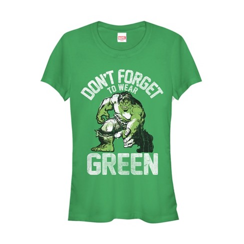 Juniors Womens Marvel St. Patrick's Day Hulk Wear T-Shirt - image 1 of 3