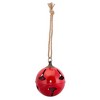 Red Metal Sleigh Bell with Jute Hanger (Set of 2) - 4 of 4