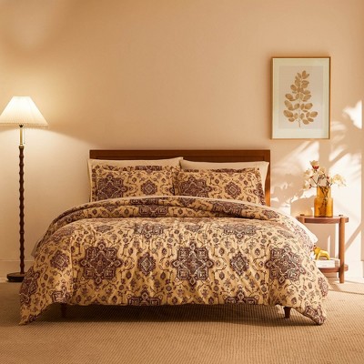 Southshore Fine Living Persia Oversized 2-Piece soft Duvet Cover Set Eggplant Twin / Twin XL