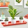 Farmlyn Creek 8 Pack Large Plastic Plant Drip Trays for Watering, Rectangular Planter Saucer Pans for Indoors, Outdoors, Terracotta Red, 17x7 in - 2 of 4